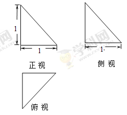 三棱锥sabc的三视图如下所示.