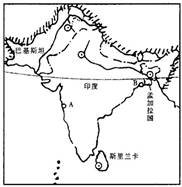 根据所学知识,读南亚地区图回答问题