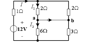 如图16所示电路，问ab间的短开路电流压iab。