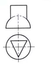 下图所示三棱柱与半球相贯，相贯线的空间形状是()