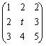 设矩阵A=,若齐次线性方程组 =0有非零解，则数t=（)设矩阵A=,若齐次线性方程组 =0有非零解，