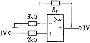 图示运算放大电路中的RF=()