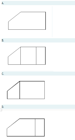 图23给出了物体的侧面投影图和水平投影图，则其正面投影图应为（)图23给出了物体的侧面投影图和水平投