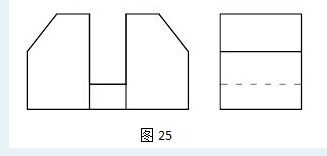 图25给出了物体的V面和W面投影， 则H面投影应为（)图25给出了物体的V面和W面投影， 则H面投影