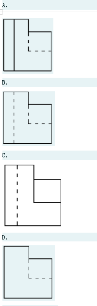 1.图31图中物体，正面投影图正确的一项是（)2.图31给出了物体的轴侧图，则物体侧面投影图正确的1