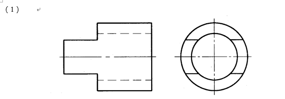 已知切割曲面立体的两个投影，求作第三个投影。