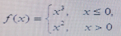 试判断下列函数在分界点x=0处是否可导？如果可导，则该函数的导数f’(0)是下列四个结论中的哪一个(