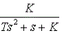 二阶系统的标准闭环传递函数为W(s)=，若K=，则二阶系统的阻尼比ξ为()，超调量为()。