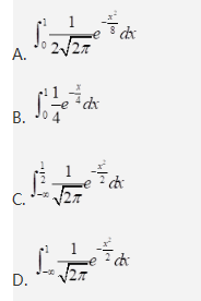 随机变量X服从正态分布N（0,4)，则P{X＜1}=（)。