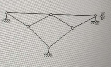 图示体系的几何组成为（)。A.几何不变，无多余约束B.几何不变，有多余约束C.瞬变体系D.常变体系请
