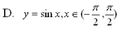 下列函数在指定的定义域内为减函数的是（)。请帮忙给出正确答案和分析，谢谢！