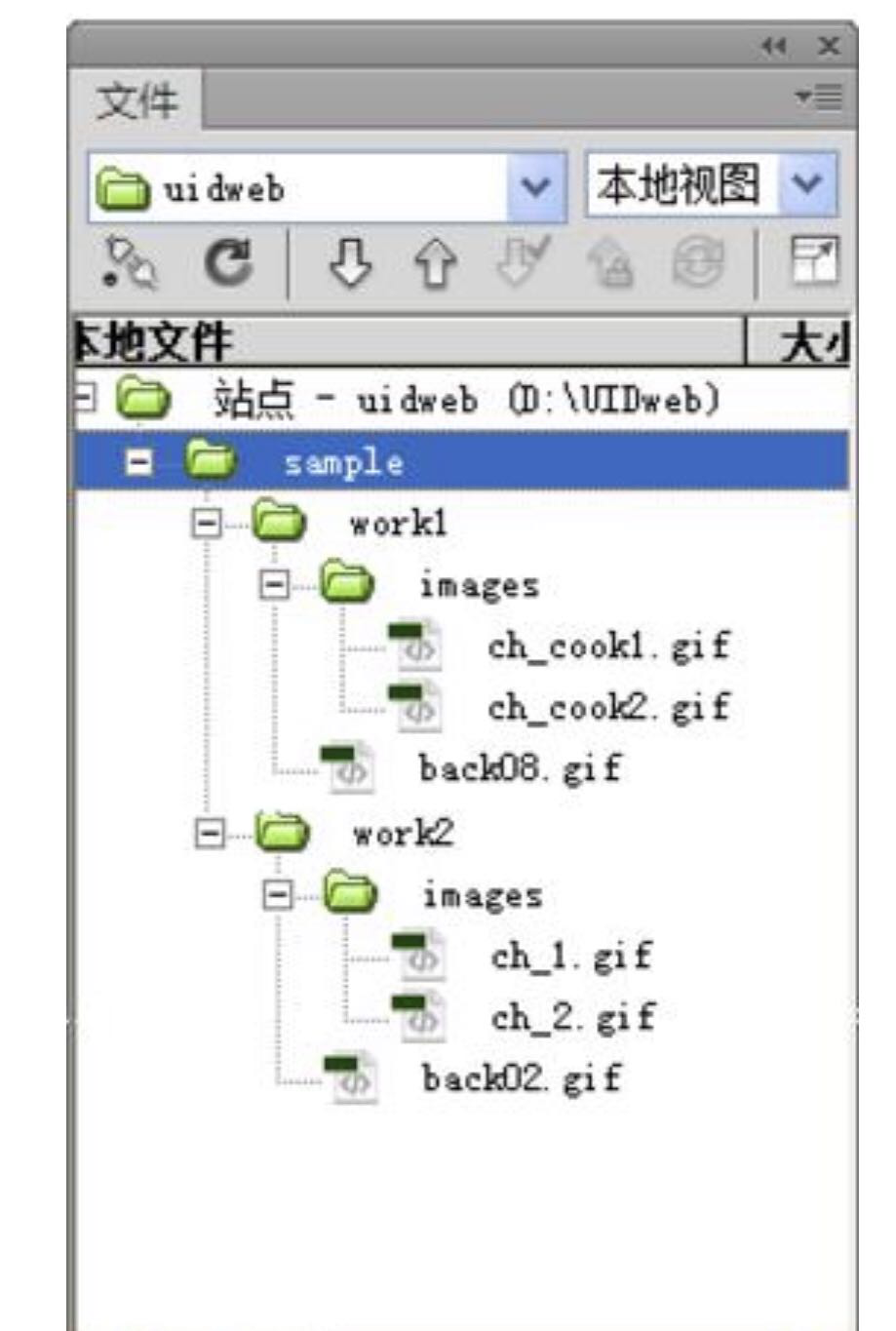 如图所示的文件夹结构。在samples文件夹下面有workl文件夹，workl文件夹下面有image