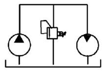 如图，已知液压泵的输出压力pp=10MPa，泵的排量VP=10mL/r，泵的转速nP=1450r/m