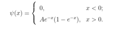假设一维空间中运动的粒子可以用如下波函数描述：（1)求归一化常数A（2)计算该波函数在动量空间中假设