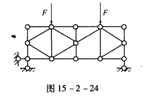 如图15-2-24所示的桁架,零杆数目为()。
