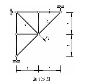 选择适当方法计算题126图所示桁架中指定杆的内力。
