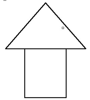 房产分幅图上,亭的符号如右图所示,则该符号的定位中心在()。