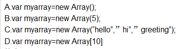 在JavaScript中，以下能创建数组的语句是？（)在JavaScript中，以下能创建数组的语句
