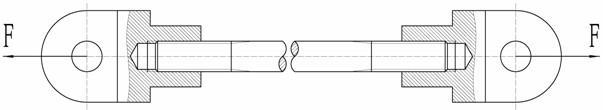 图示为某拉杆连接结构，拉杆端部采用的螺纹连接，螺纹直径为 M12（小径 d1=10.106mm)，拉