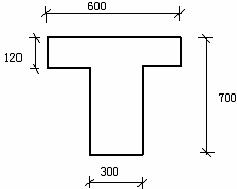 已知某 T 形截面梁，截面尺寸如图所示，混凝土采用 C30（抗压强度设计值为 14.3N／mm2)，