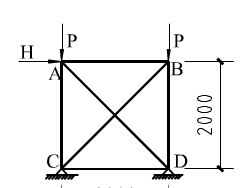 如下图所示梯形屋架，端斜杆ab采用了两个等边角钢组成的T形截面，此截面形式是否合理？为什么？    