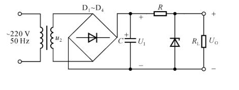 下图为直流稳压电源原理图。    