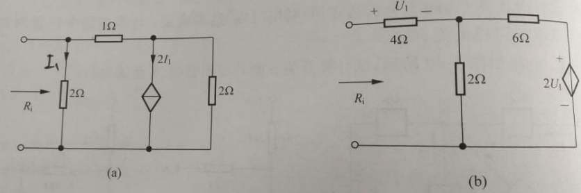 请指出下图中四种电路的输入电阻Ri为何值？请指出下图中四种电路的输入电阻Ri为何值？    