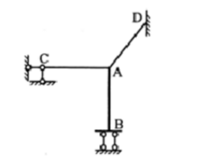 图示结构，各杆线刚度均为i,用力矩分配法计算时，分配系数μAB为（)：A.1／10B.1／8C.1／