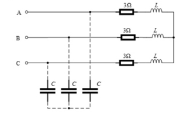 如图4.3.5所示的对称三相电路的三相功率为45kW。欲使功率因数提高到0.9需并联多大C？    