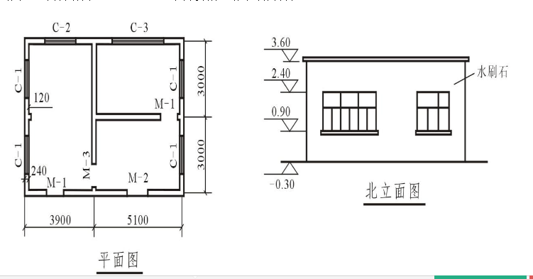 计算下图所示钢筋混凝土构件的相关脚手架工程量、综合单价和复价（室外地坪标高－0.300m)。计算下图