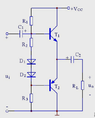 OTL放大电路如图4－9所示，设VT1和VT2的特性完全对称，ui为正弦电压，UCC=10V， RL
