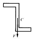 图所示Z形截面杆一端自由，在自由端作用一集中力F，这个杆的变形是( )。 