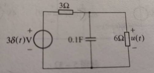 求图9－40所示电路的零状态响应u（t)。求图9-40所示电路的零状态响应u(t)。    
