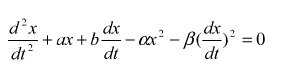 证明方程    没有极限环存在，其中a，b，α，β为常数，且b≠0．证明方程        没有极限