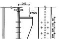 下图所示柱与牛腿的螺栓连接构造，构件材料为Q23SBF钢，采用C级普通螺栓(直径d=20mm，螺栓有