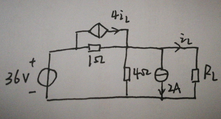 图（a)所示电路中，RL=4Ω。  求：图(a)所示电路中，RL=4Ω。    求：