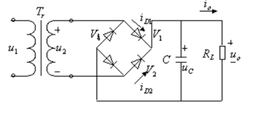 如图所示原是正常工作的单相桥式整流滤波电路，U2=12V。现检查时测得UL分别为如下数值，试分析各是
