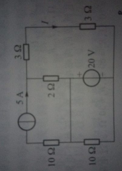 用叠加定理求图1.25（a)所示电路中的电流I。用叠加定理求图1.25(a)所示电路中的电流I。  