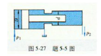 液压缸如图27所示，输入压力为PI，活塞直径为D，柱塞直径为d,试求输出压力P2为多大？请帮忙给出正