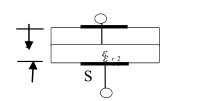 如图10－18所示，一平行板电容器充以两种电介质，试证其电容为如图10-18所示，一平行板电容器充以