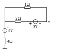 求图所示电路中A点的电位。    