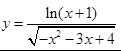 函数的定义域为（)。  A．  B．  C．  D．函数的定义域为(   )。