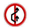 图中标志的含义是___。A：禁止借道行驶B：禁止超车C：解除禁止超车D：准许超车图中标志的含义是__