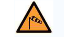 图中标志的含义是___。A：注意横风B：注意行人C：红灯亮D：注意交通信号灯图中标志的含义是___。