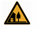 图中标志的含义是___。A：傍山险路B：村庄C：注意落石D：学校图中标志的含义是___。A：傍山险路