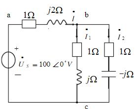 试求图6－12所示电路中各节点对地的电压相量。试求图6-12所示电路中各节点对地的电压相量。   