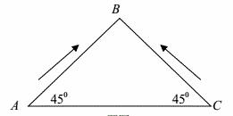 图示三棱柱体的AB面和BC面上作用有切应力τ，则AC面上的应力是（)。图示三棱柱体的AB面和BC面上