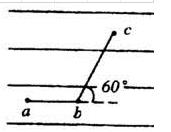 匀强电场中有a、b、c三点，ab与电场强度方向平行，bc与电场强度方向成60°角（图)，ab=4cm