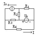 已知电路如图a所示，US=35V，R1=1Ω，R2=2Ω，R3=3Ω，R4=4Ω，试用戴维南定理求解