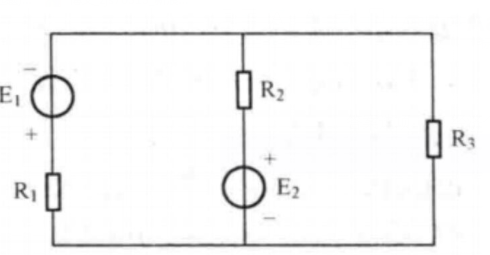 电路如图所示，已知E1=30V、E2=40V、R1=R2=5Ω、R3=10Ω，用叠加定理求电路中的各